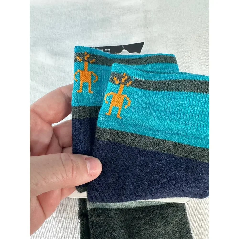 NWT Smartwool Womens M (7-9.5) Snowboarding Socks Cushioned Wool Nylon Sage Blue